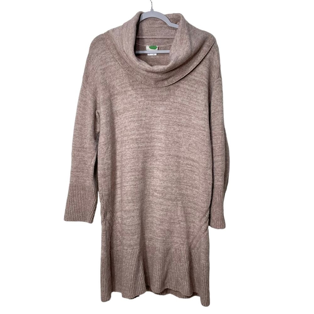 Anthropologie Tan Long Sleeve Sweater Dress